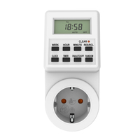 Mini Temporizador Electrónico Inteligente DE con Enchufe, Pantalla LCD, 16A, 230V, Enchufe Europeo, Material de Policarbonato, Control Automático para el Hogar