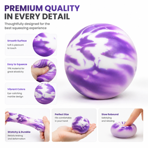 Juguetes Blandos de Alta Calidad en Oferta, Juguete Antiestrés de TPR con Forma de Bola de Harina de Color Degradado para Niños - Product Image 3