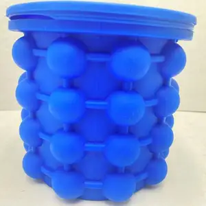 Hotselling Cheap Wholesale Cube Maker Blue Insulated Silicone Ice Bucket