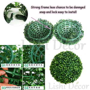 Offre Spéciale Pas Cher Préservé Artificielle En Plastique Boule D'herbe De Buis Suspendus Topiaire Herbe Cyprès Boule De Fleur De Lavande - Product Image 3