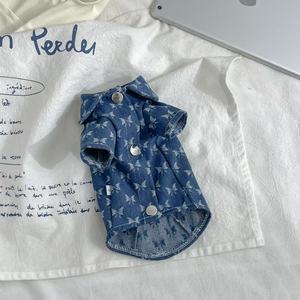 เสื้อผ้าสัตว์เลี้ยงเสื้อสุนัขแมวเสื้อยีนส์เสื้อยีนส์แขนยาว <span class=keywords><strong>Devon</strong></span> ขนแมวปรับแต่งได้ - Product Image 5