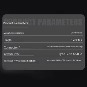 GravaStar <b>Keyboard</b> Accessories Coiled Aviator <b>Cable</b> Mechanical <b>Keyboard</b> Aviation Plug <b>Cable</b> Type-C Interface Rust-proof - Product Image 5