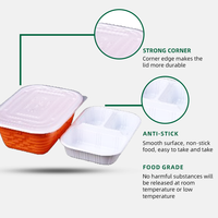 Boîtes alimentaires jetables auto-chauffantes en PP/PS de qualité alimentaire pour plats à emporter, avec compartiments pour sandwichs, pain et sucre – Vente en gros