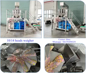 Automatische Standbeutel-Zählmaschine für Gummibärchen Zuckerwaren vorgefertigte Reißverschlussbeutel kleine harte Zuckerwaren-Verpackungsmaschine