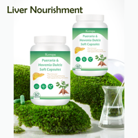 Kerupa Premium Pueraria & Hovenia Dulcis Capsules molles Soutien du foie à base de plantes Flavonoïdes totaux élevés