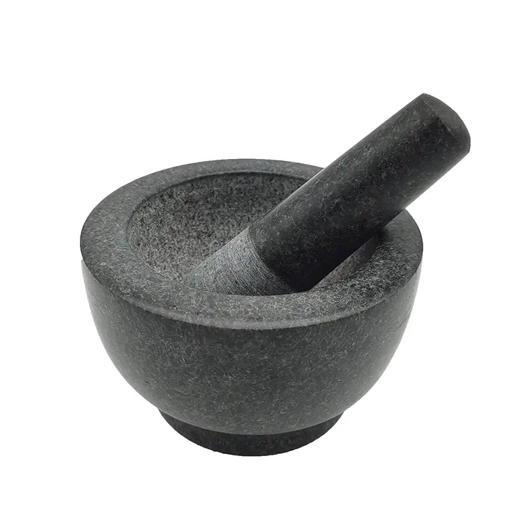 New Style Natural Polished Granite Mortar And Pestle Chinese Manufacture