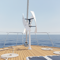 Éolienne à axe vertical de couleur personnalisée 500W avec un design écologique et une installation facile pour un usage domestique Certifiée RoHS