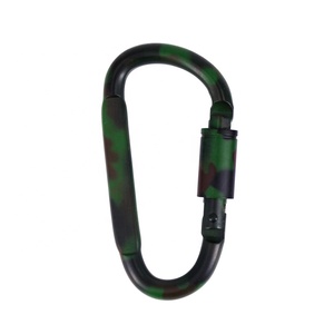 Baichao 8 # D Vít Hình 85*45Mm Ngụy Trang Hợp Kim Nhôm Kim Loại Clip Keychain Biểu Tượng Tùy Chỉnh Snap Khóa Carabiner Móc Khai Thác Mỏ - Product Image 1