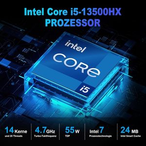 <span class=keywords><strong>Awow</strong></span> มินิพีซี W-11โปรคอร์14C I5-13500HX 20T 2.5GHz-4.7GHz 16GB DDR4 3200MHz 512GB M.2 PCIe3.0 SSD 4K 60Hz สำหรับ DP Type-C 2.5g - Product Image 2