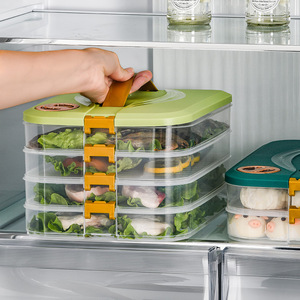 กล่องเก็บอาหาร 3 ชั้น สำหรับเก็บผัก อาหารแช่แข็ง อาหารแช่เย็น พร้อมหูหิ้ว - Product Image 3