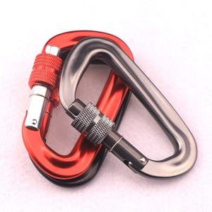 Axel D Shape Aluminum <b>Carabiner</b> 5Kg Load Locking Spring Buckle Mixed Colors Outdoor Climbing Hook Accessory - Product Image 1