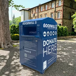 بيع بالجملة ملابس معدنية صناديق للتبرع في الشوارع في الحديقة الخارجية لإعادة تدوير الملابس - Product Image 3