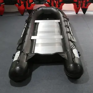 2024 New Design Foldable PVC Aluminum Floor Inflatable Fishing Boat sailing on Sea, river and lakes