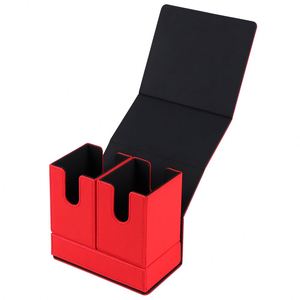 Boîte de rangement pour cartes FX Red Combination Design Heavy Duty 200+ résistante aux rayures en cuir PU pour le stockage de plusieurs cartes de jeu - Product Image 3