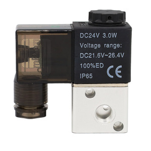 Vanne solénoïde à deux positions et trois voies Shuangxin 3V1 06 DC24V 1/4 po à commande directe pour gaz - Product Image 3