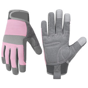 Guantes de trabajo de seguridad mecánicos con pantalla táctil antivibración antisilp de cuero sintético al por mayor de fábrica - Product Image 5