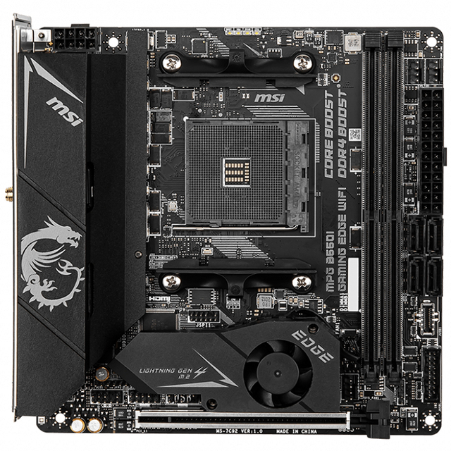 MSI MPG B550I GAMING EDGE WIFI ITX Motherboard with Ryzen 5 7 5600G 5600X 5700G 5800X Processor