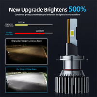 Phare LED Aurora breveté 1+1 lames 90W 22000LM 24V H1 H3 H7 H8 H9 H10 H11 9003 9005 Feux de croisement universels