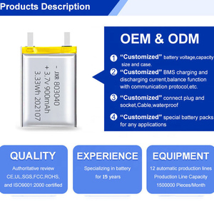 Có thể sạc lại <span class=keywords><strong>3.7V</strong></span> LiPo pin Pouch Li-ion <span class=keywords><strong>Lithium</strong></span> Polymer tế bào năng lực khác nhau 150mAh 350mAh 750mAh 1000mAh 1200mAh - Product Image 4