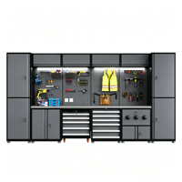 Station de travail pour réparation automobile, panneau perforé multifonctionnel, armoire à outils robuste à 10 tiroirs, capacité de 300 kg, style industriel, OEM/ODM