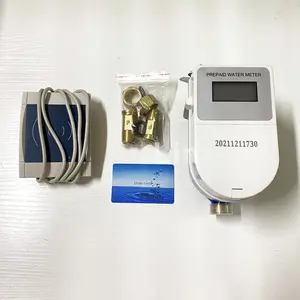 Pengukur air kuningan, Multiparameter IOT 1/2 "Watermeter tampilan Digital LCD pintar 50mm15mm