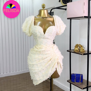 Verano mujer manga corta lado Split fruncido Midi Mini vestido moda Bodycon Sexy Slim Night Club Party Vestidos casuales Vestidos - Product Image 1