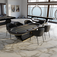 Table de poker professionnelle WANYAJU pour les jeux de casino, baccarat, pieds en bois massif, logo imprimé par transfert thermique