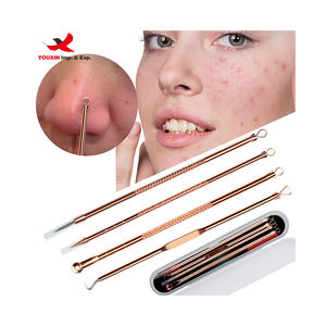 Lot de 4 extracteurs de points noirs et d'imperfections en acier inoxydable à prix réduit pour l'achat groupé – Outil de soin du visage - Product Image 2