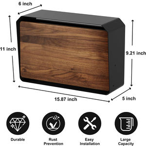 Buzón de Pared JH-Mech, Gran <span class=keywords><strong>Venta</strong></span>, Impermeable, Calidad Premium, Durabilidad Mejorada, Seguridad Reforzada, Espacioso, para Casas Residenciales - Product Image 2