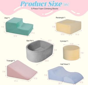 Bloques de Escalada para Bebés, Gimnasio de Espuma para Niños Pequeños con Base Antideslizante, Escalador Sensorial, Juego de Actividades para Escalar y Gatear en Interiores - Product Image 5