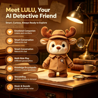 Peluche renne parlant intelligent à commande vocale, jouet interactif en peluche, jouet éducatif pour les tout-petits