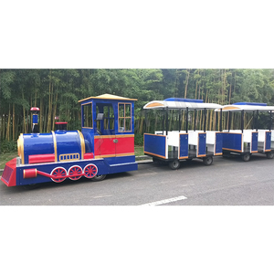Train sans rails en acier à piles électriques pour enfants et adultes, manèges de parc d'attractions, certifié CE, robuste - Product Image 1