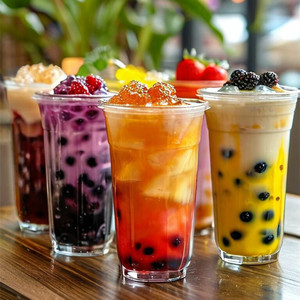 Vasos de Plástico Transparentes para Té de Burbujas, Smoothies y Bebidas Frías, Suministro de Fábrica - Product Image 1