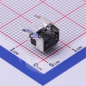 UK-B02124G50-AQ25Y Tactile Switch Bent Lead Through Hole,6x6mm Single Pole Single Throw Round Button 2.5N Right Angle Insert - Product Image 2