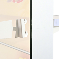 Tissu de tension double face rétroéclairé par LED 1x2m Boîte à lumière SEG en aluminium avec 4 étagères pour l'affichage des affiches