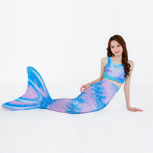 Maillot de bain personnalisé ODM à motif animal, costume de sirène féerique pour filles et enfants, anti-UV UPF 30 - Product Image 3