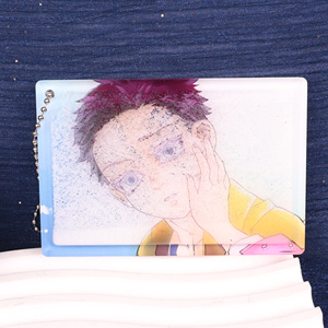 Porte-clés personnalisé en acrylique lumineux avec design liquide sable mouvant Anime - Réutilisable et durable - Product Image 2
