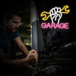Enseigne lumineuse LED néon pour garage, éclairage d'ambiance intérieur suspendu, décoration murale, indicateur d'entrée, enseigne lumineuse 5V/12V - Product Image 6