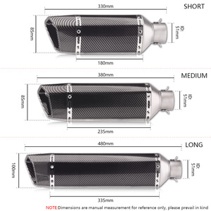 Tubo de escape <span class=keywords><strong>Universal</strong></span> <span class=keywords><strong>SC</strong></span> para motocicleta de 51MM con modificación <span class=keywords><strong>dB</strong></span> <span class=keywords><strong>Killer</strong></span> NINJA400 380 R3 mt07 tubo de escape de mm - Product Image 6