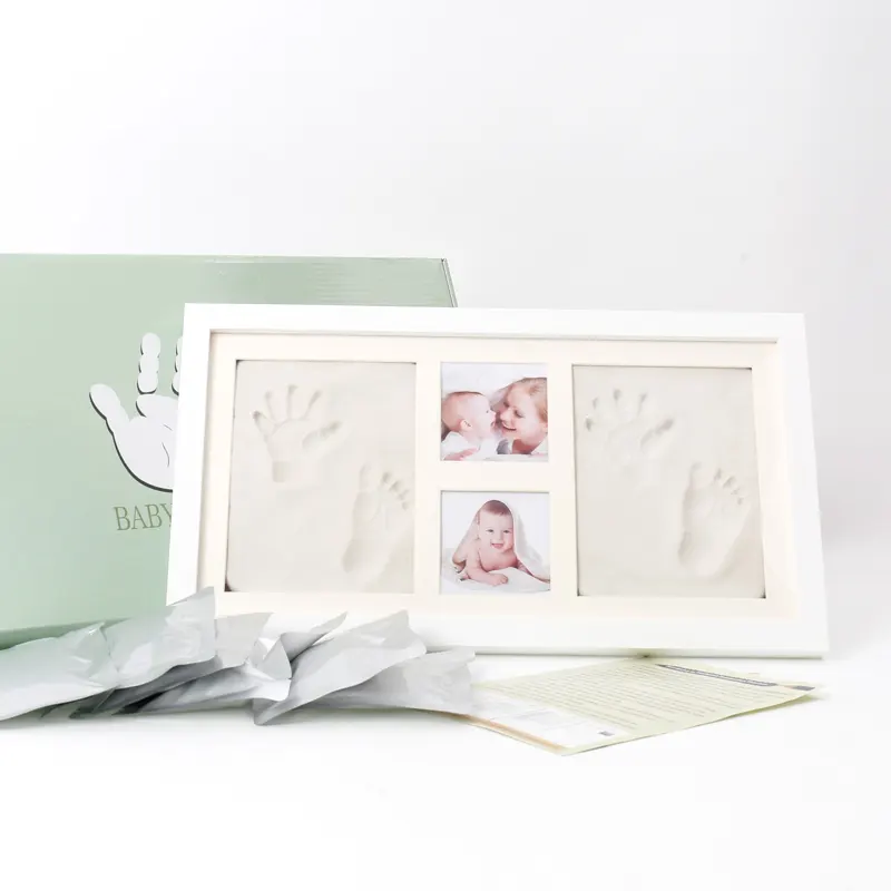 Fashionable And Best-selling New Models Baby Handprints And Footprints Commemorative Photo Frame A Commemorative Gift