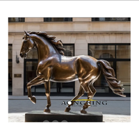 Statue de cheval Tang en bronze grandeur nature, œuvre d'art animalière chinoise célèbre, décoration extérieure
