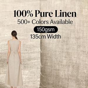 Tissu en lin/coton, style croisé, poids moyen, respirant et transparent pour la literie et les coussins - Product Image 4