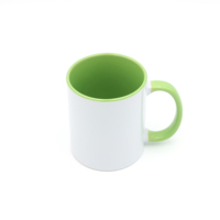 Mug en céramique de style américain de 330 ml avec revêtement de transfert thermique, disponible en plusieurs couleurs, avec poignée