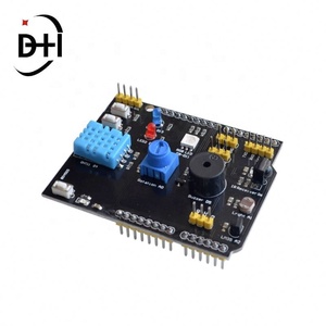 Carte de capteurs multifonction 9 en 1, carte d'extension DHT11 LM35, température et humidité pour Arduino UNO, récepteur IR LED RGB, buzzer - Product Image 3