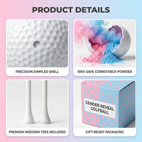 JCAY Ensemble de ballons de golf pour révélation du sexe, décorations en plastique rose et bleu pour bébé garçon ou fille, montage facile, diamètre 4,2 cm