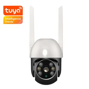 4K TUYA 앱 시스템 무선 IP 카메라 WiFi 1080P 파노라마 램프 IP66 PTZ 홈 보안 CCTV 360 도 전구 카메라