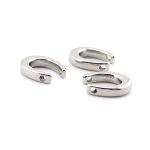 Colgante de herradura de acero inoxidable en forma de U para accesorios de collar DIY, unisex, uso diario, acabado liso - Product Image 2