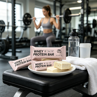 Barre protéinée au whey, barre nutritionnelle, barre énergétique, barre pour la salle de sport, haute teneur en protéines, faible teneur en sucre, fibres, OEM, ODM, marque privée
