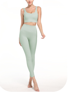 <span class=keywords><strong>2023</strong></span> nouveau S-3XL grande taille élégant Yoga porter grande taille Yoga ensemble grande taille vêtements de sport sport soutien-gorge Leggings vêtements actifs - Product Image 3