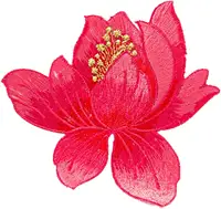 Lotus Flower Embroidered Iron On Patch – Patch Collection